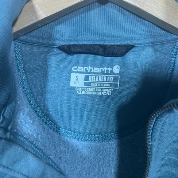 Carhartt Relaxed Fit Midweight Quarter-Zip Sweatshirt Size Small - Picture 5 of 6